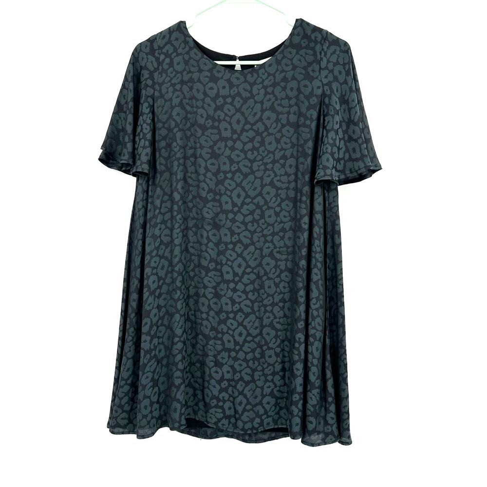 Show Me Your Mumu Size Small Short Sleeve Trapeze Style Mini Dress Leopard Print